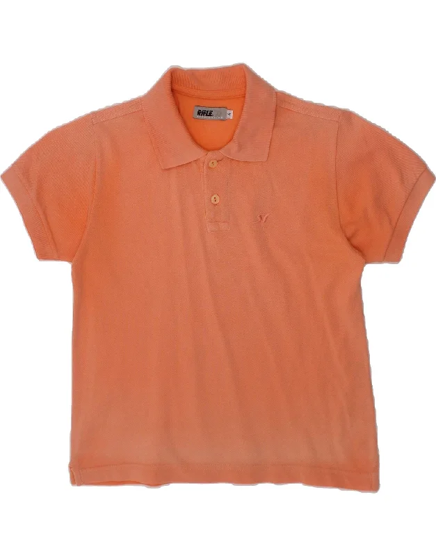 versatile polo shirts for men -RIFLE Boys Polo Shirt 3-4 Years Orange Cotton