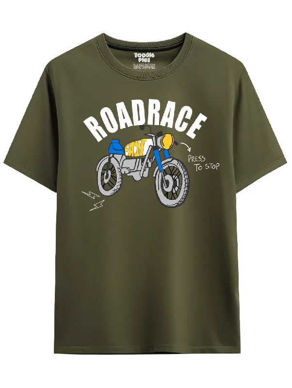 cool summer t-shirts -Roadrace Plus Size T-shirt