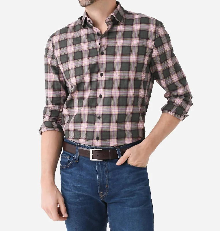 stylish button-up shirts for men -Roanoke Tucked Button-Down Shirt In Balsam