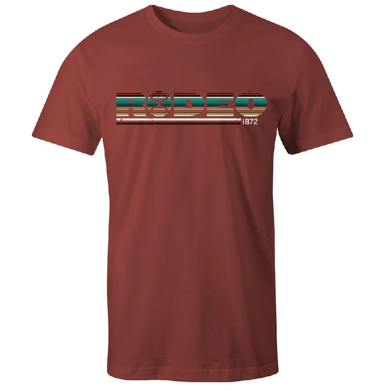 cool summer t-shirts -"Rodeo" Crimson w/ Serape T-shirt