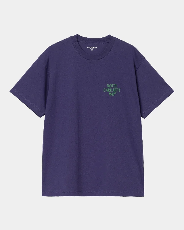 men's zip-up t-shirts -Hotel Keys T-Shirt | Aura / Green