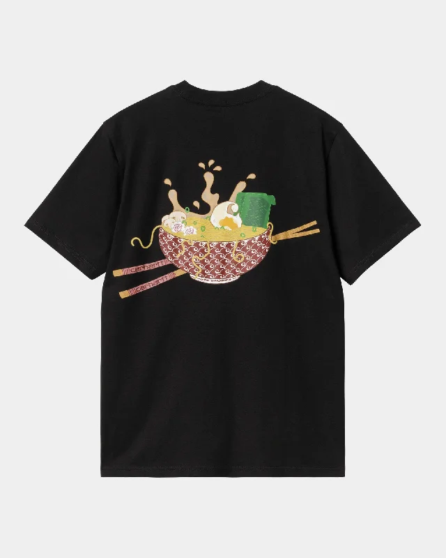 men's custom t-shirts -Noodle Soup T-Shirt | Black