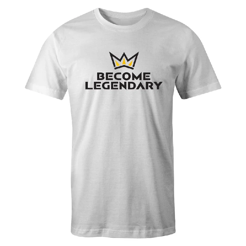 men's cotton t-shirts for sports -"Sage Kimzey" T-shirt White w/Black & Gold Logo