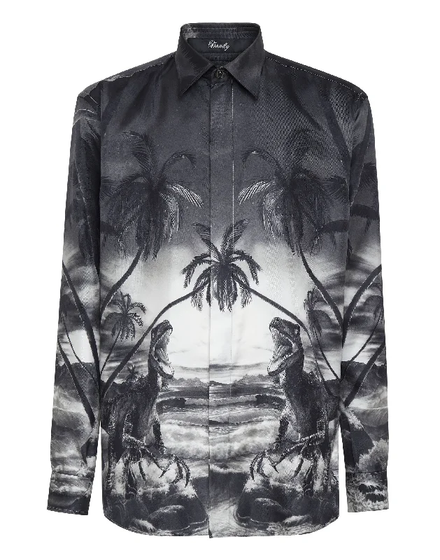 men's athletic fit shirts -Silk Dandy Shirt Hawaii