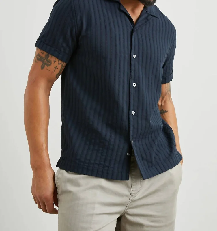 men's athletic fit shirts -Sinclair Shirt In Deep Water