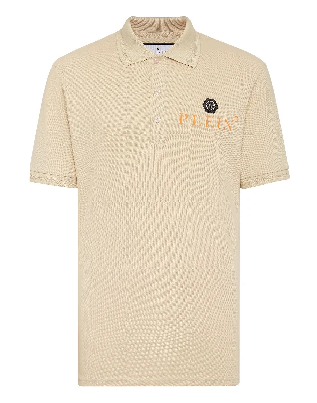 polo shirts with contrasting collars -Slim Fit Polo shirt SS Iconic Plein