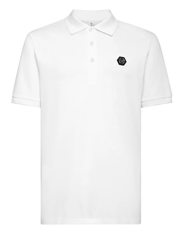 men's embroidered polo shirts -Slim Fit Polo shirt SS Skully Gang