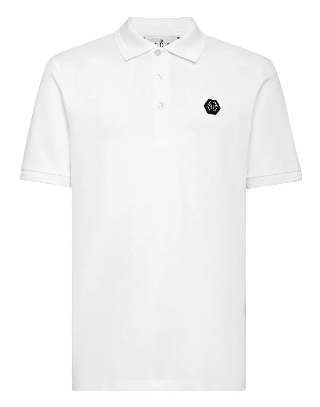 men's short-sleeve polo shirts -Slim Fit Polo shirt SS Snake