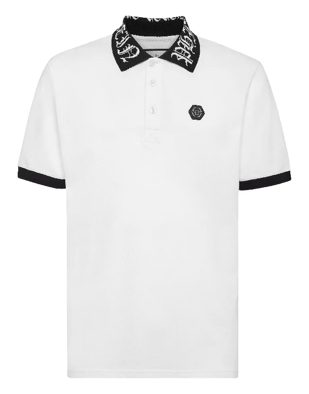 men's polo shirts for sports -Slim Fit Polo SS Philipp Plein TM