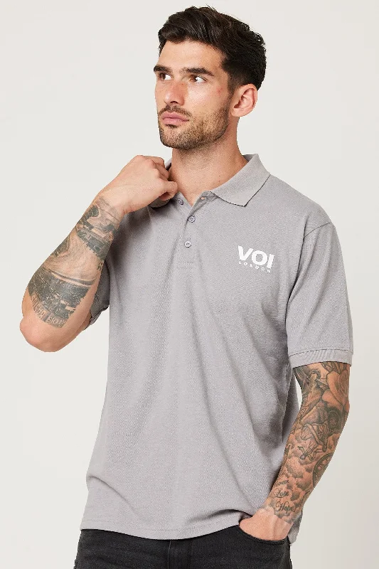 modern style polo shirts for men -Southwick Polo Shirt - Grey