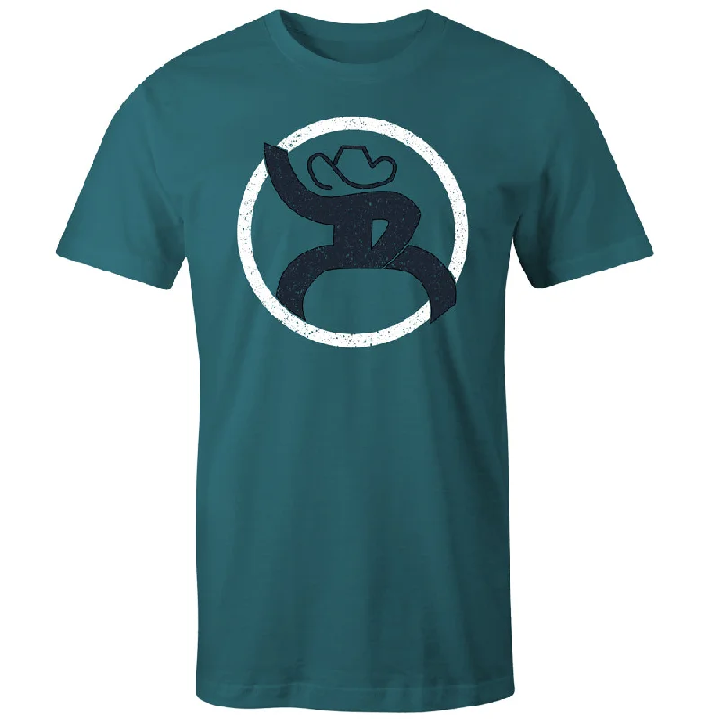 casual t-shirts for men -"Strap" Teal Heather T-shirt