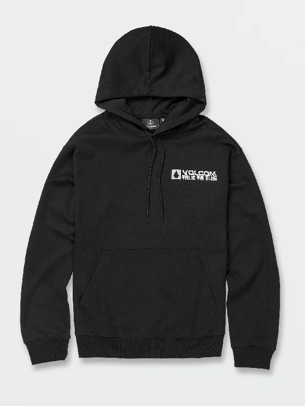 premium sweatshirts for men -Strikehood Graphic Pullover Hoodie - Black