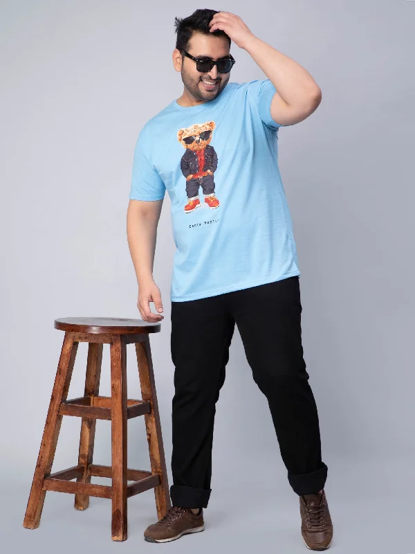 trendy t-shirts for men -Swaggy Bear Plus Size T-Shirt