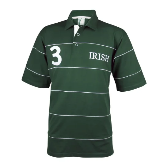 versatile polo shirts for men -The Irish Collection Green Piping Polo Shirt