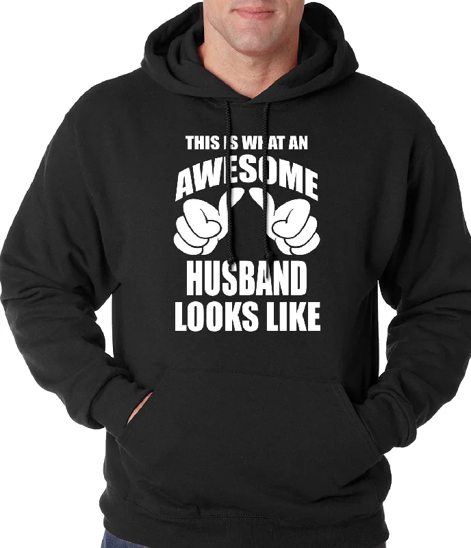 eco-friendly hoodies for men -This Is What An Awesome Husband Looks Like Adult Hoodie