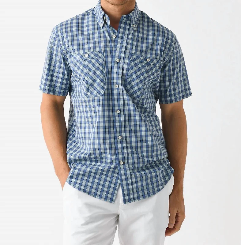 men's button-up shirts with patterns -Tidewater Shirt In Pearl Blue