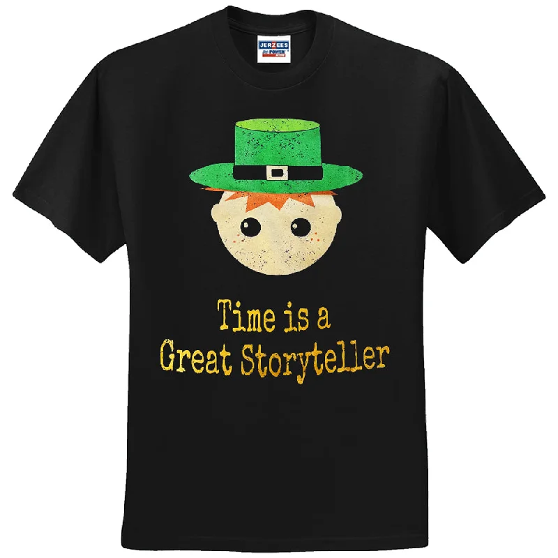 men's simple t-shirts for layering -Time Is A Great Storyteller T-Shirt