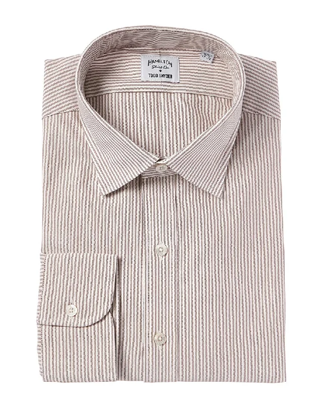 men's comfy casual shirts -Todd Snyder x Hamilton Shirt Co. Dress Shirt