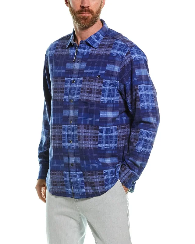 men's Hawaiian shirts -Tommy Bahama Canyon Beach Patchwork Shirt