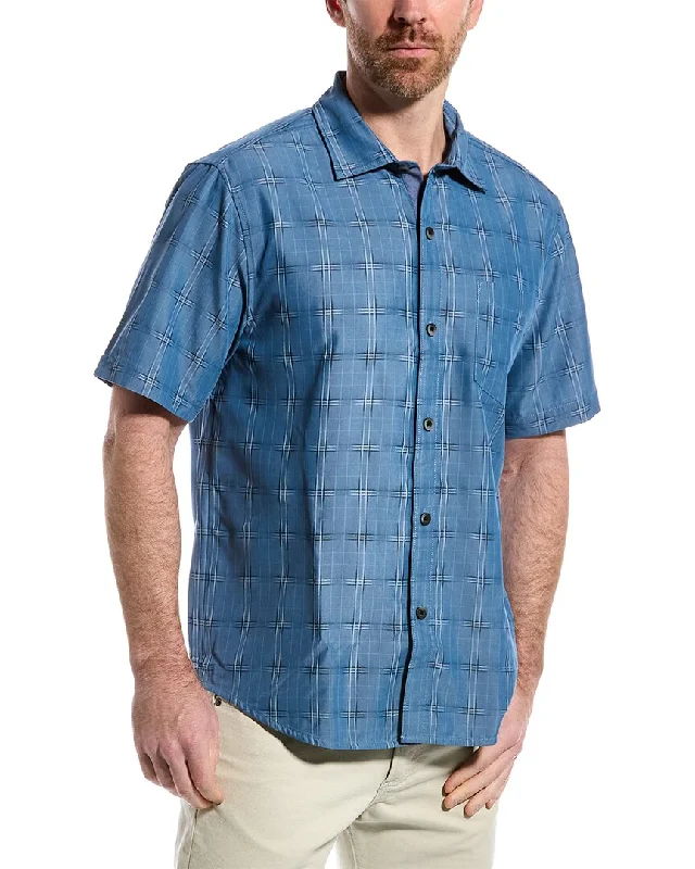 men's denim shirts -Tommy Bahama Coconut Point Concord Plaid Shirt