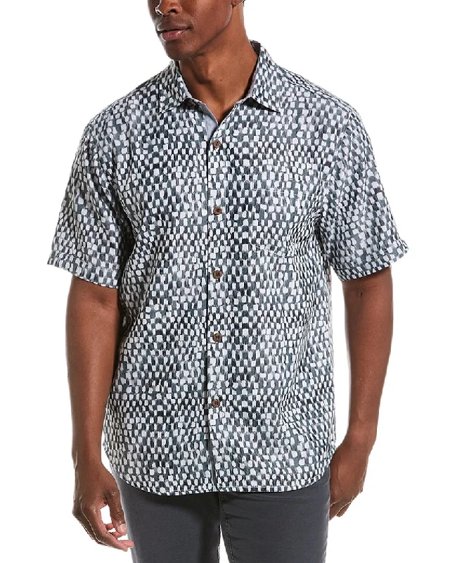 men's pocket shirts -Tommy Bahama Coconut Point Sandbar Geo Shirt