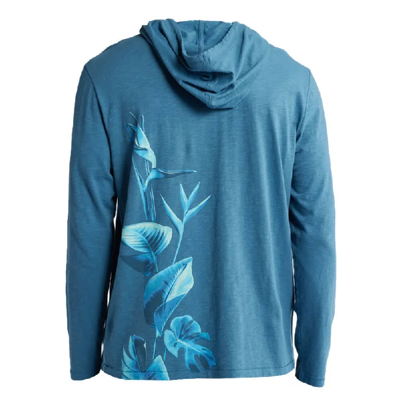 minimalist sweatshirts for men -Tommy Bahama Moonlight Paradise Lux Hoodie T-Shirt - Kingfish