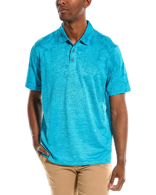 men's designer polo shirts -Tommy Bahama Palm Coast Tropic Fade Polo Shirt