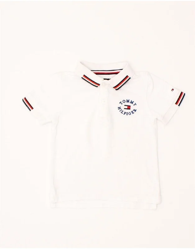 men's casual polo shirts for work -TOMMY HILFIGER Baby Boys Graphic Polo Shirt 18-24 Months White