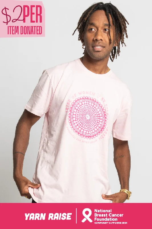 versatile t-shirts for men -Tribe Of Women Circle Pink Cotton Crew Neck Unisex T-Shirt