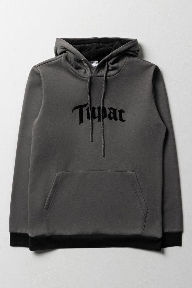 comfortable hoodies for men -Tupac Hoodie Dark Grey