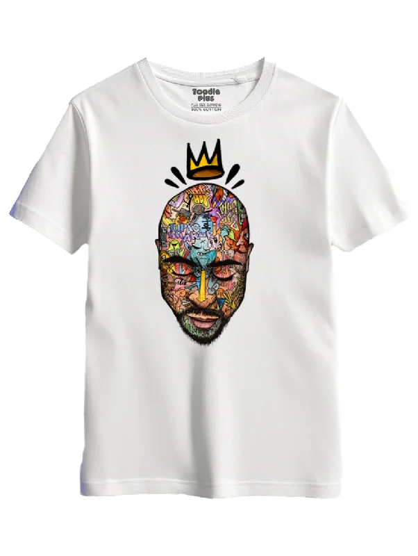 casual street t-shirts for men -Tupac the king T-Shirt