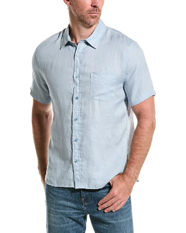 casual shirts for men -Vince Classic Fit Linen Shirt