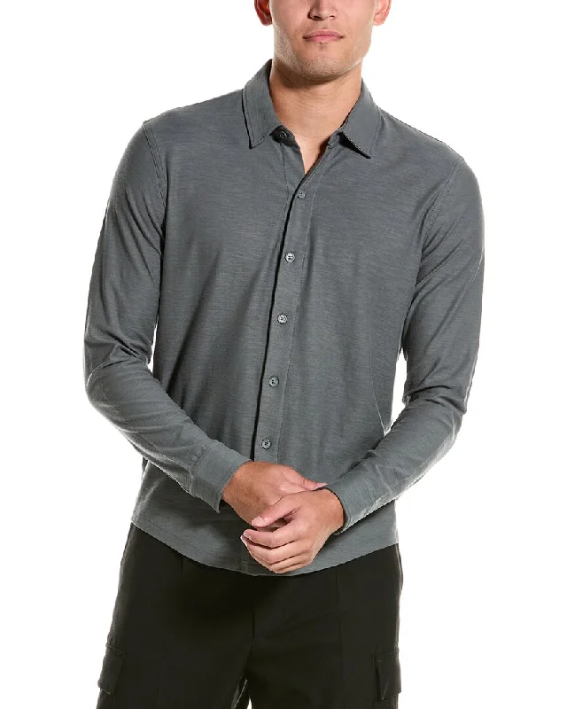 slim-fit shirts for men -Vince Heavy Slub Shirt