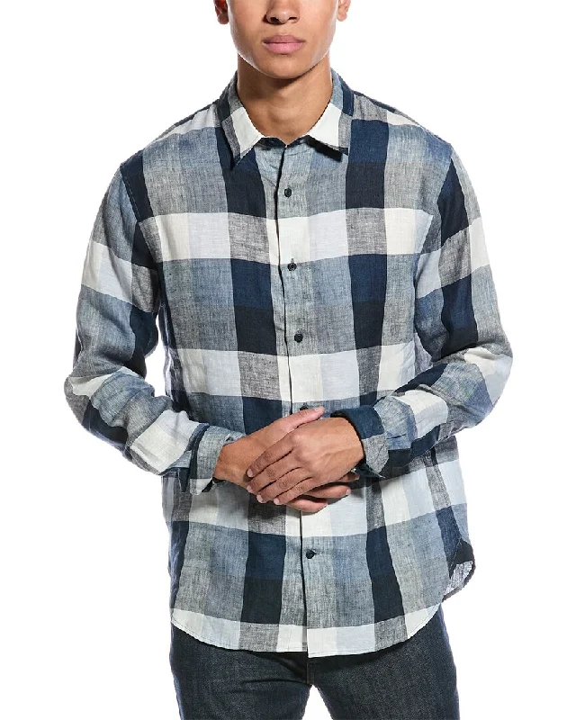 casual formal shirts for men -Vince Linen Shirt