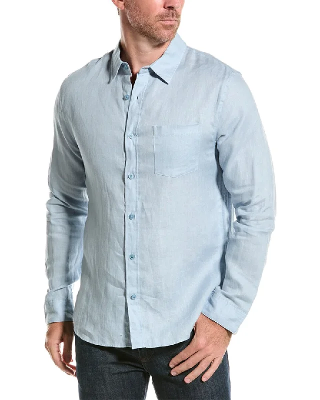 men's cotton shirts -Vince Linen Woven Shirt