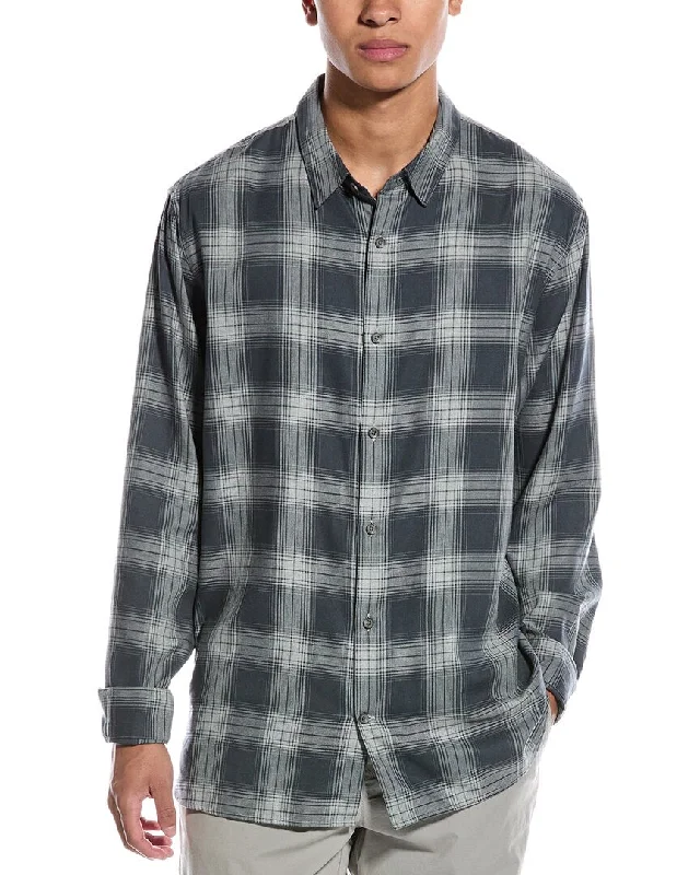 men's comfy dress shirts -Vince Sequoia Plaid Shirt