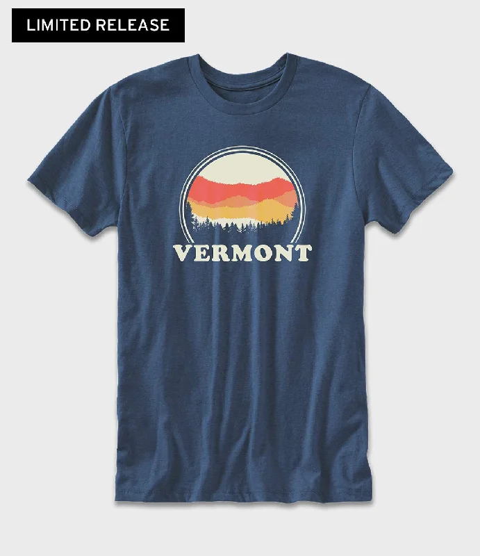 men's printed t-shirts -Vermont Mountains Graphic T-Shirt