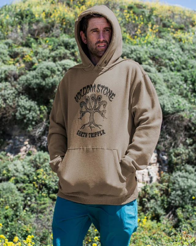 plain hoodies for men -Watanite Pullover Hoodie - Teak