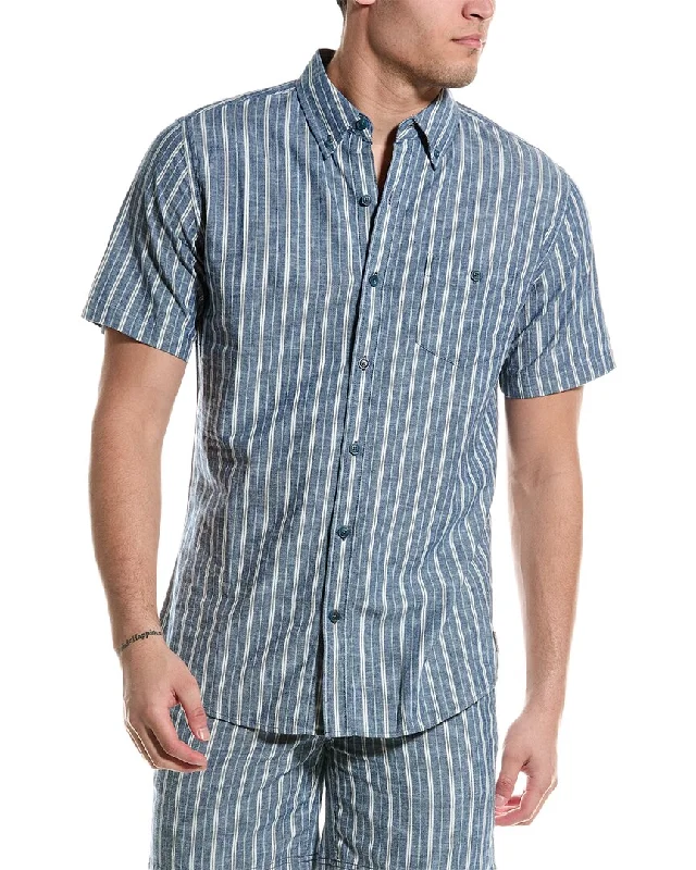 men's short-sleeve checkered shirts -WEATHERPROOF VINTAGE Striped Shirt