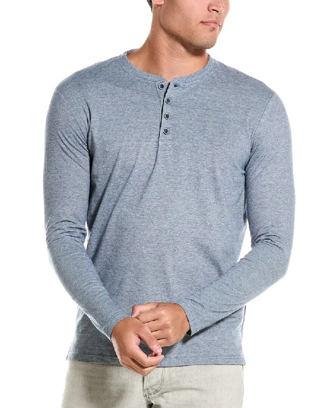 men's custom-fit shirts -WEATHERPROOF VINTAGE Sueded Microstripe Henley