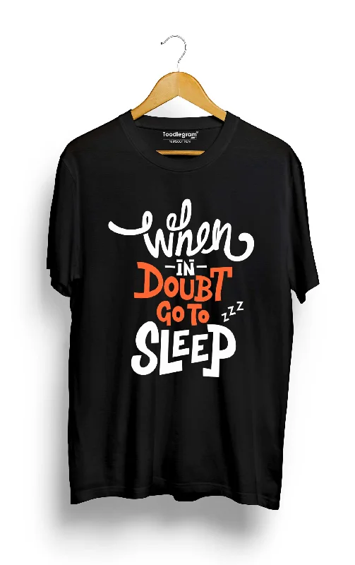 men's fashion casual t-shirts -When in Doubt Sleep Plus Size T-Shirt