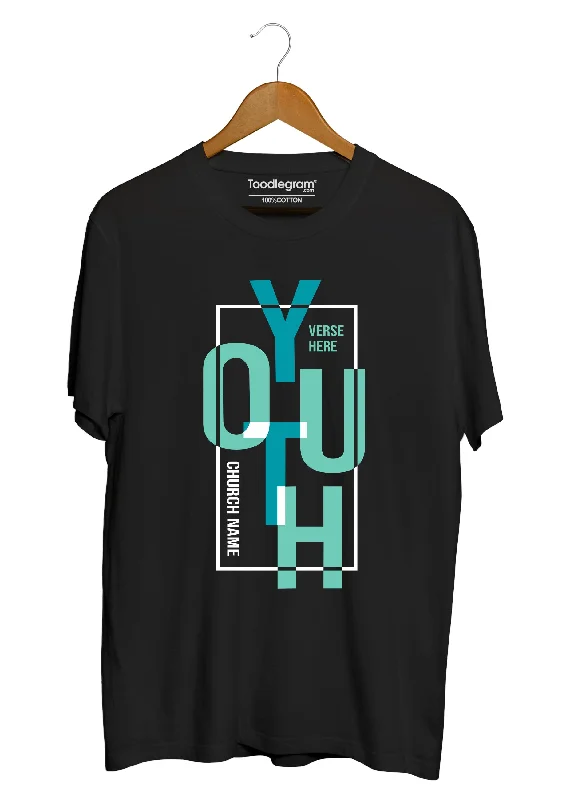 trendy printed t-shirts for men -Youth Plus Size T-Shirt