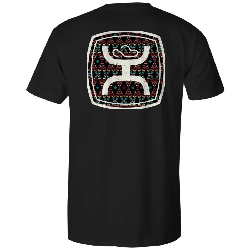 men's sports t-shirts -"Zenith" Black w/Multi Color Aztec T-shirt