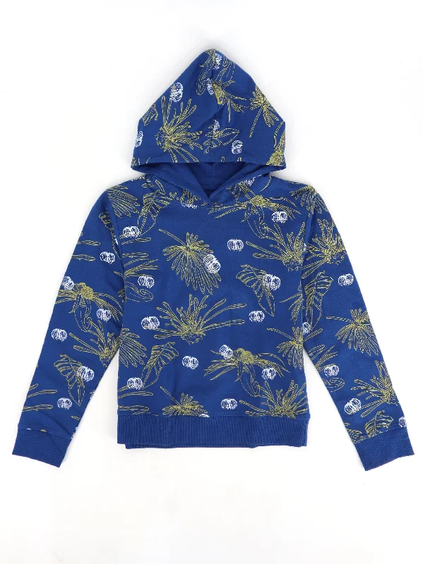 men's heavy-duty hoodies -Kids Boy's Graphic Printed Hoodie,Blue