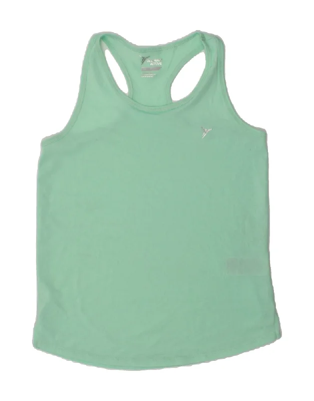 casual outdoor vests for men -OLD NAVY Girls Vest Top 10-11 Years Large  Green Polyester Sports