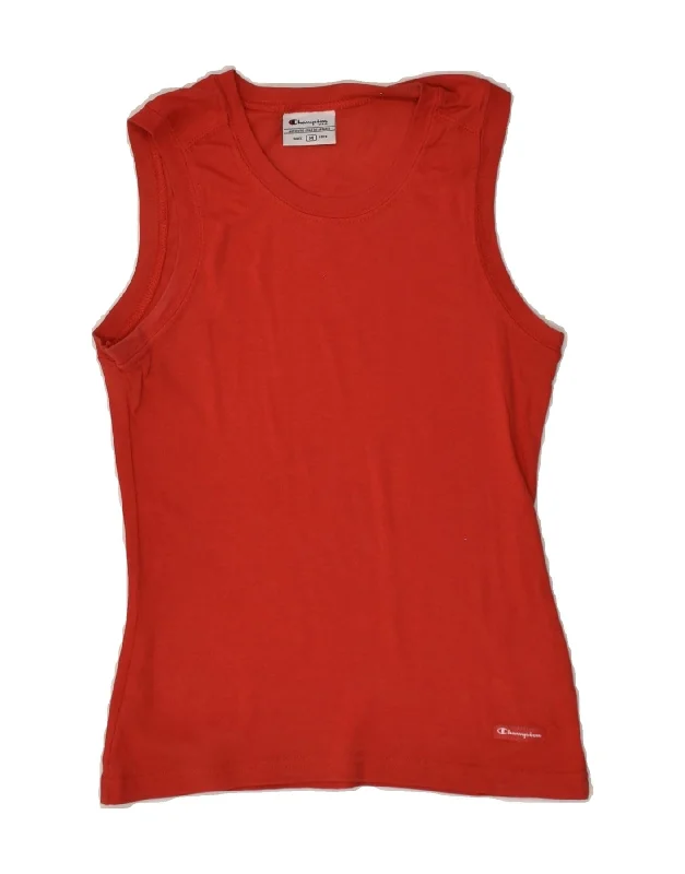 designer vests for men -CHAMPION Boys Vest Top 11-12 Years Medium Red Cotton