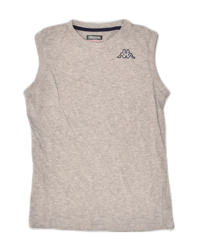 urban style vests for men -KAPPA Boys Vest Top 11-12 Years Grey Cotton