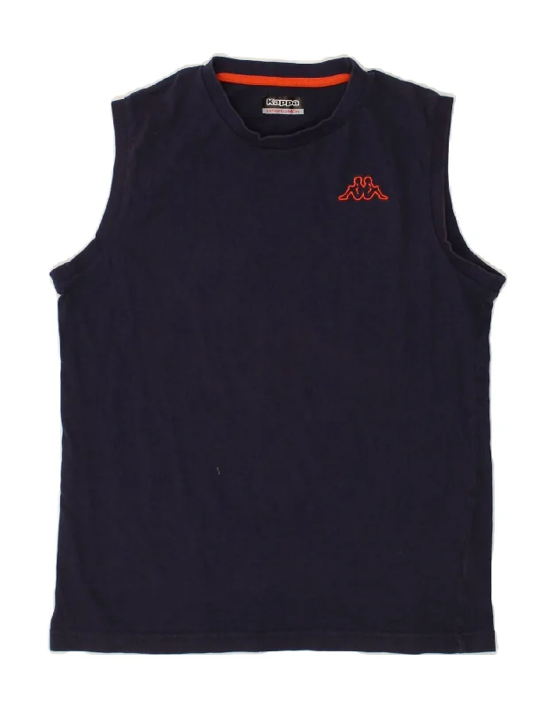 casual waistcoats for layering -KAPPA Boys Vest Top 13-14 Years Navy Blue Cotton