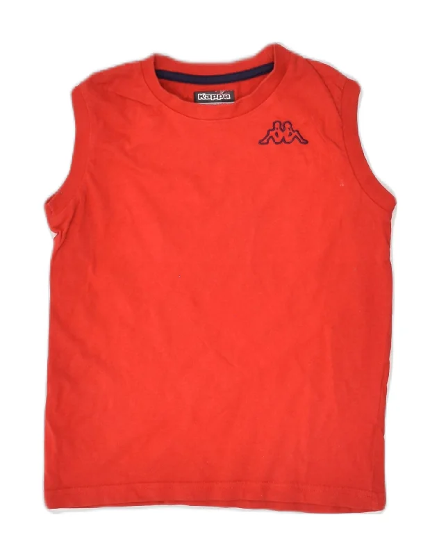 men's premium vests -KAPPA Boys Vest Top 7-8 Years Red Cotton