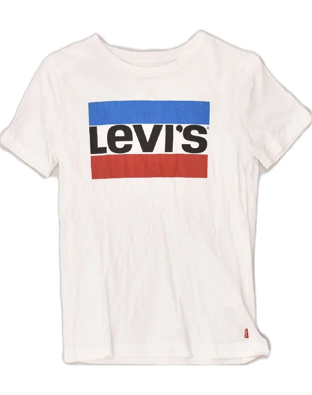 wool vests for men -LEVI'S Boys Graphic Vest Top 11-12 Years Off White Cotton